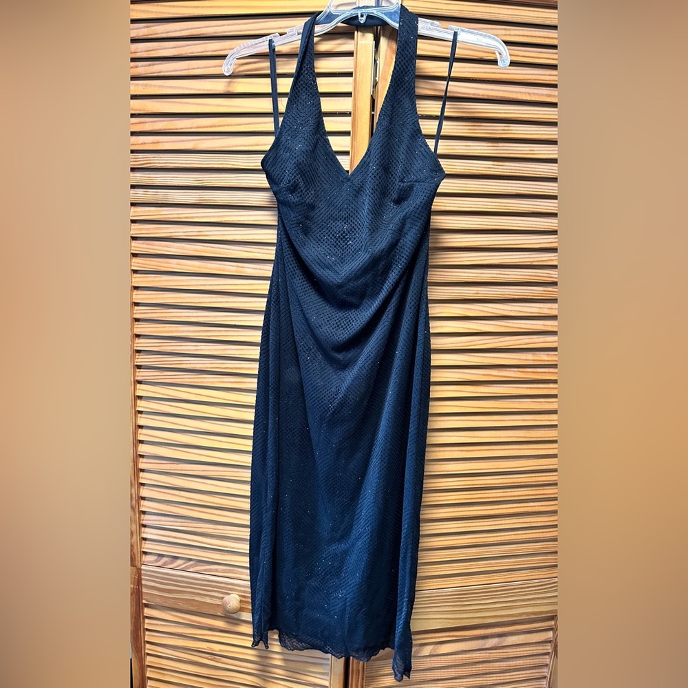 Jonathan Martin Dress, Black halter midi. Early 2000s. Worn once. Size M.